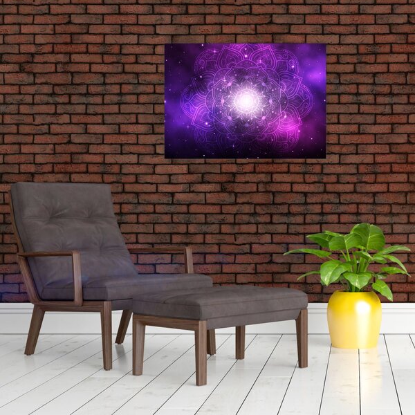 Obraz fioletowej abstrakcji (70x50 cm)