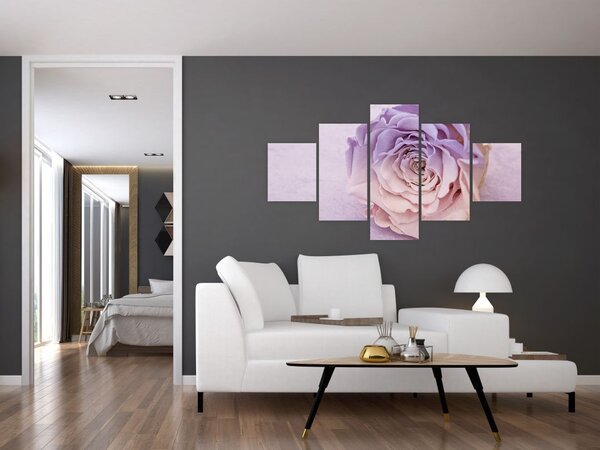 Obraz szczegółu kwiatu róży (125x70 cm)