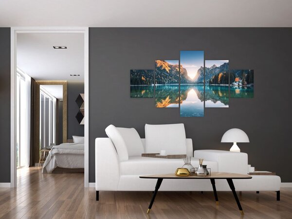 Obraz - Górskie jezioro (125x70 cm)
