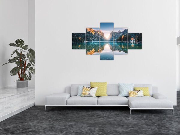 Obraz - Górskie jezioro (125x70 cm)