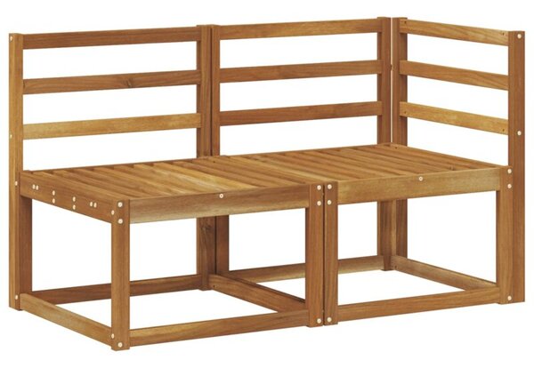 Modułowa sofa na zewnątrz 2 sztuka naturalny lite drewno akacji