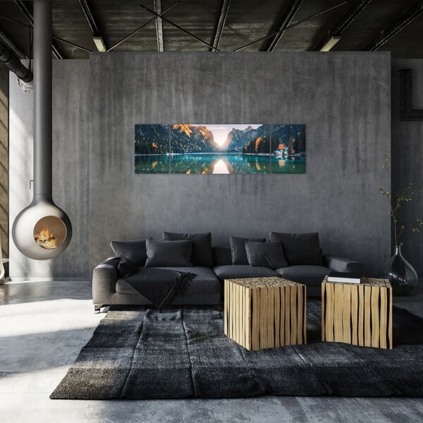Obraz - Górskie jezioro (170x50 cm)