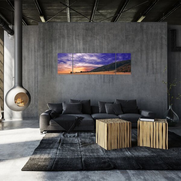 Obraz lawendowej łąki (170x50 cm)