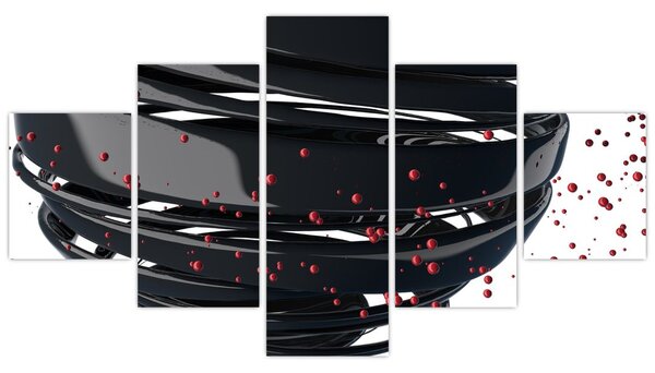 Obraz - Abstrakcja kuli ziemskiej (125x70 cm)