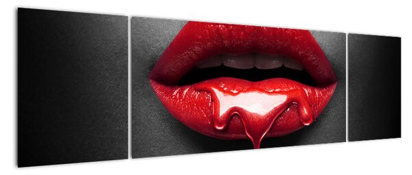 Obraz kobiecych ust (170x50 cm)