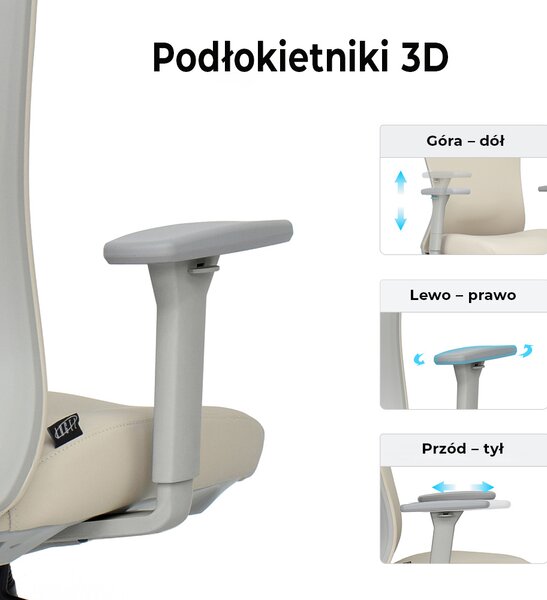 Fotel biurowy ergonomiczny ANGEL GelatO Szary
