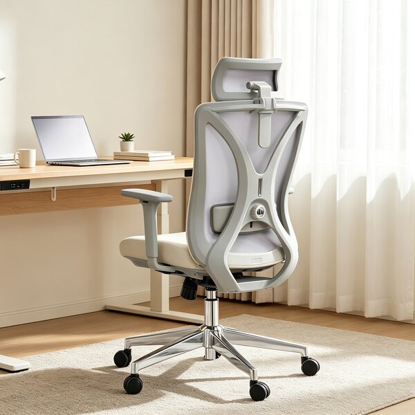 Fotel biurowy ergonomiczny ANGEL GelatO Szary