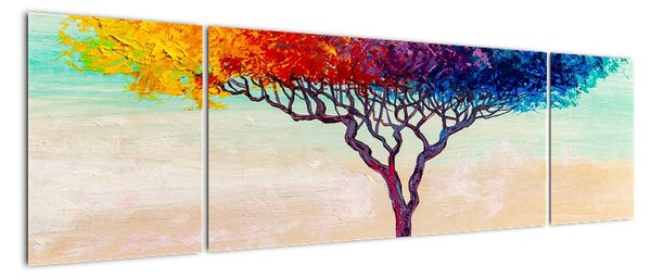 Obraz malowanego drzewa (170x50 cm)