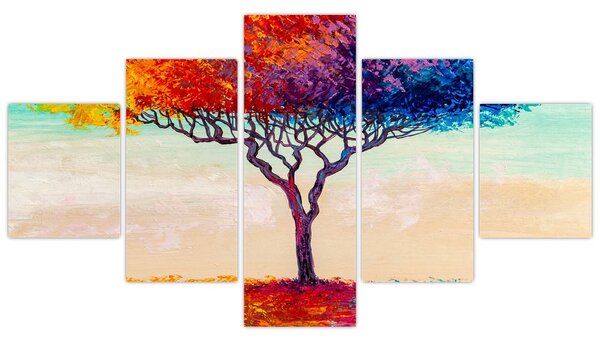 Obraz malowanego drzewa (125x70 cm)