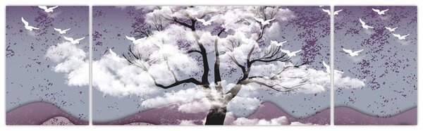 Obraz - Drzewo w chmurach (170x50 cm)