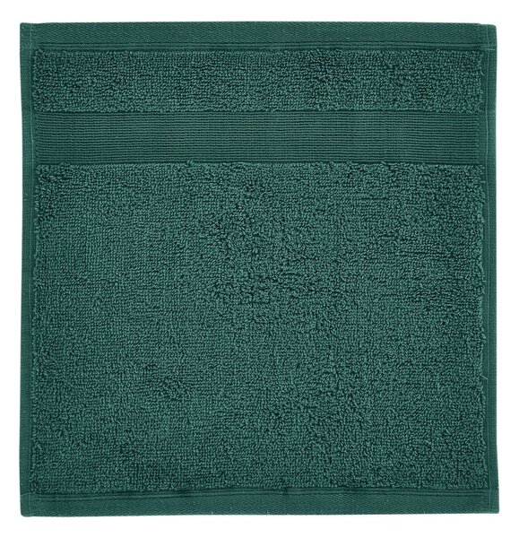 Ciemnozielone bawełniane ręczniki frotte zestaw 2 szt. 30x30 cm Anti-Bacterial – Catherine Lansfield