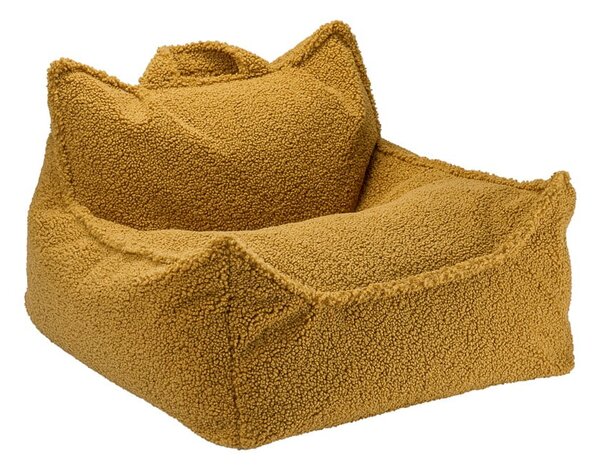 Brązowy dziecięcy worek do siedzenia z materiału bouclé Chair – Wigiwama