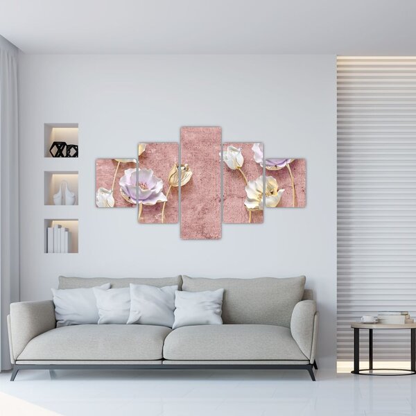 Obraz kwiatów (125x70 cm)