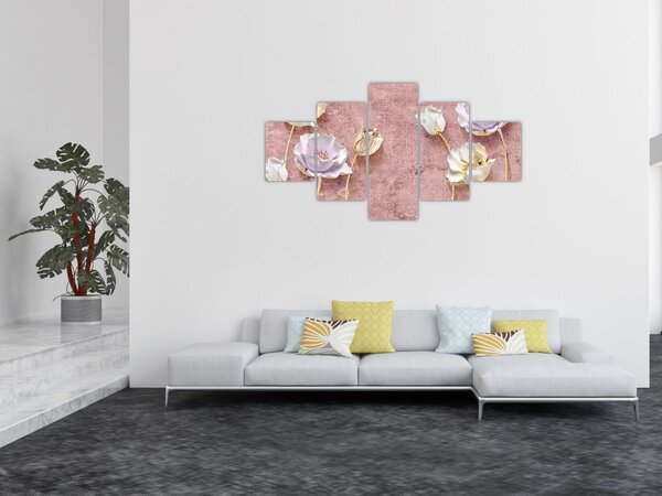 Obraz kwiatów (125x70 cm)