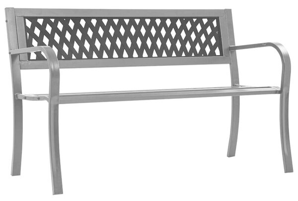 Ławka ogrodowa, czarna, 120 cm, stalowa