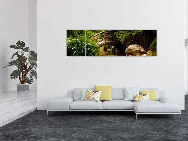 Obraz - Most nad rzeką (170x50 cm)