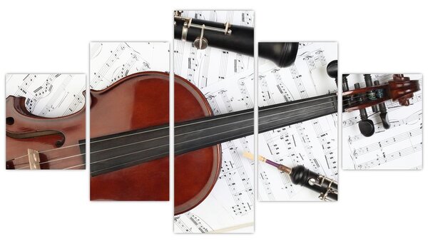 Obraz - Instrumenty muzyczne (125x70 cm)