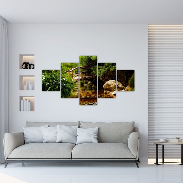 Obraz - Most nad rzeką (125x70 cm)