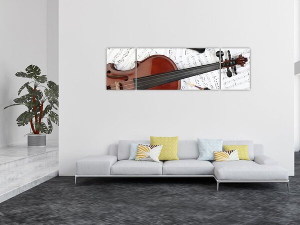 Obraz - Instrumenty muzyczne (170x50 cm)