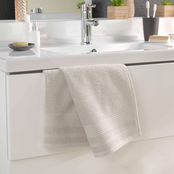 Beżowy bawełniany ręcznik frotte 50x90 cm Tendresse – douceur d'intérieur