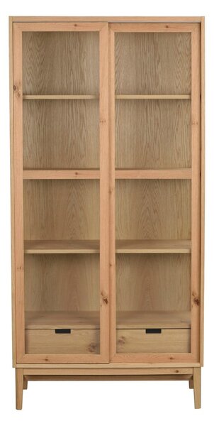 Witryna w dekorze dębu z drzwiami przesuwnymi 100x203 cm Hazelton – Rowico