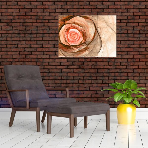 Obraz - Róża w artystycznym duchu (70x50 cm)