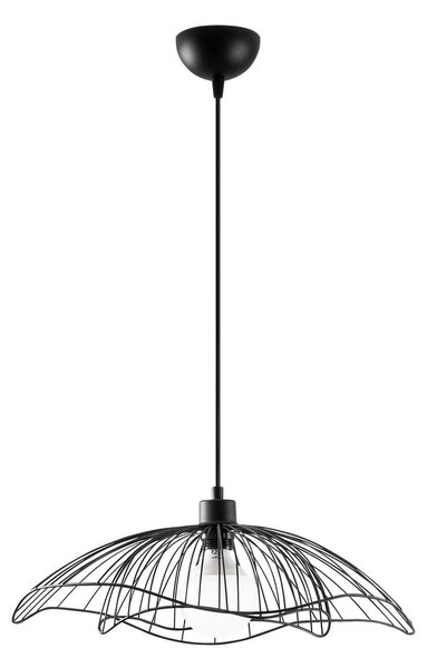 Czarna lampa wisząca z metalowym kloszem ø 50 cm Farac – Opviq lights