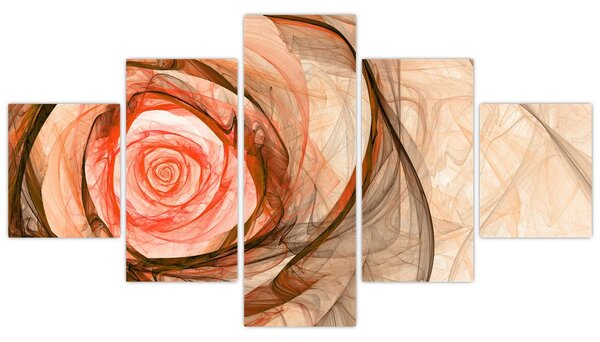 Obraz - Róża w artystycznym duchu (125x70 cm)