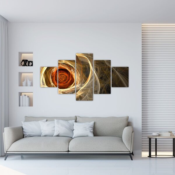 Obraz - Róża w artystycznym duchu (125x70 cm)