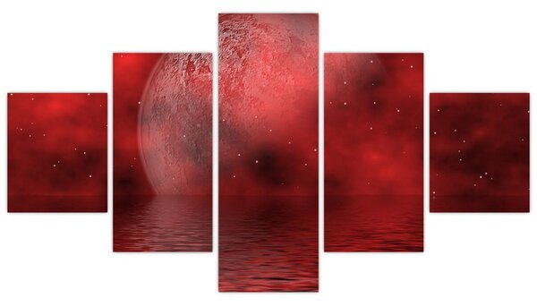 Obraz - Księżyc na powierzchni (125x70 cm)