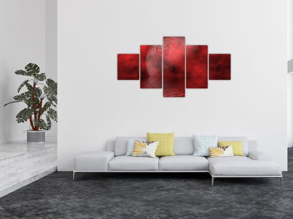 Obraz - Księżyc na powierzchni (125x70 cm)