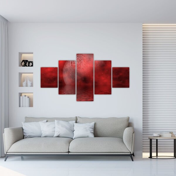 Obraz - Księżyc na powierzchni (125x70 cm)