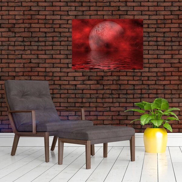 Obraz - Księżyc na powierzchni (70x50 cm)