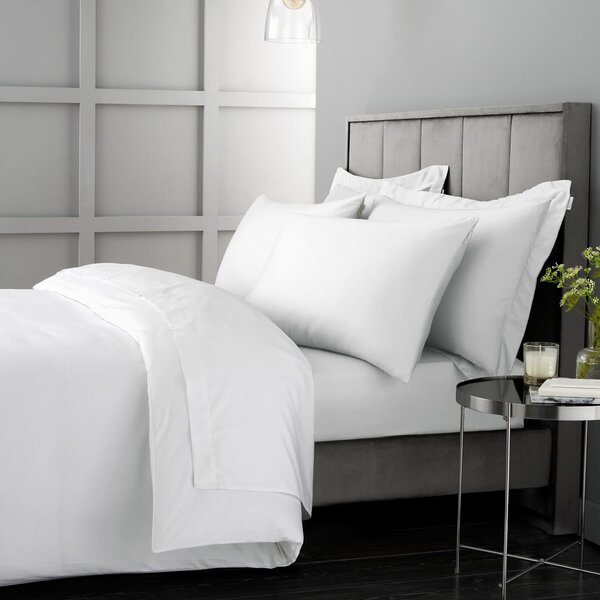 Białe prześcieradło z satyny bawełnianej 180x260 cm Cotton Sateen – Bianca