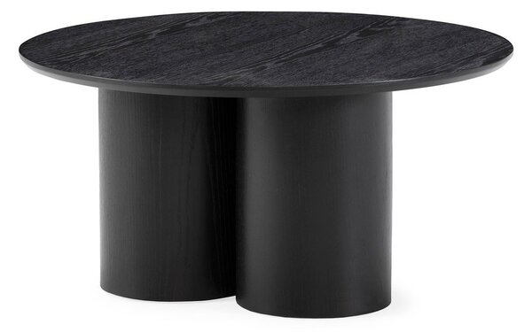 Czarny okrągły stolik ø 80 cm Lua – MOME