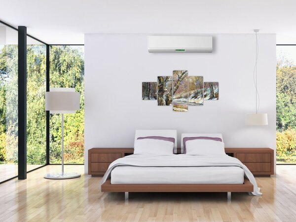 Obraz namalowanego zimowego krajobrazu (125x70 cm)