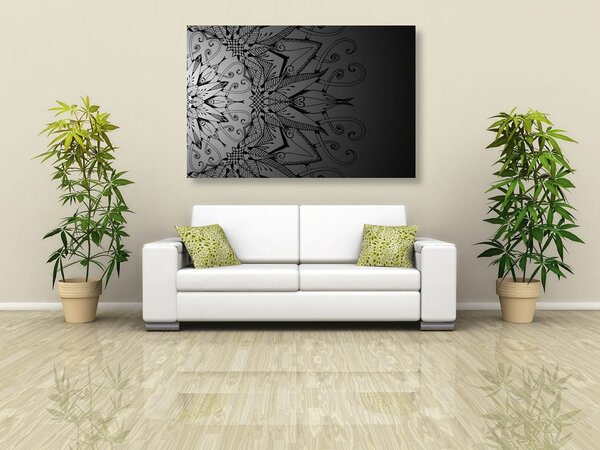 Obraz Mandala w wersji czarno-białej