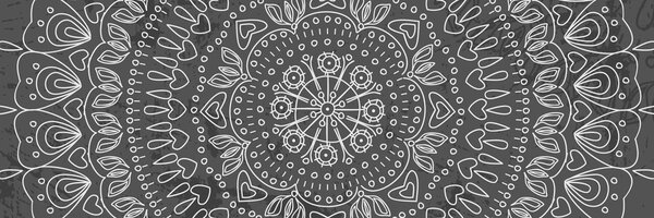 Obraz ręcznie rysowana Mandala w wersji czarno-białej