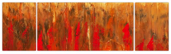 Obraz malowanej abstrakcji (170x50 cm)