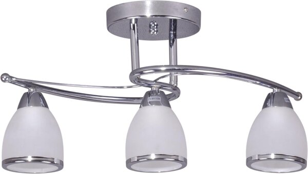 Ponadczasowa, srebrna lampa sufitowa K-JSL-8090/3 CHR z serii SAMIRA