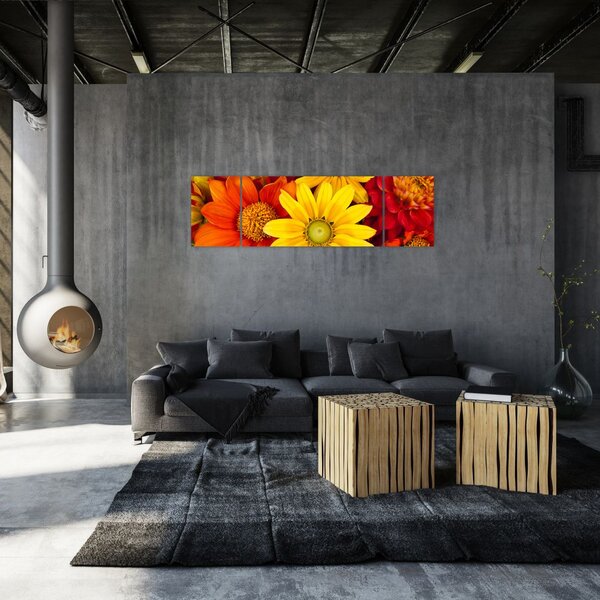 Obraz kwiatów (170x50 cm)