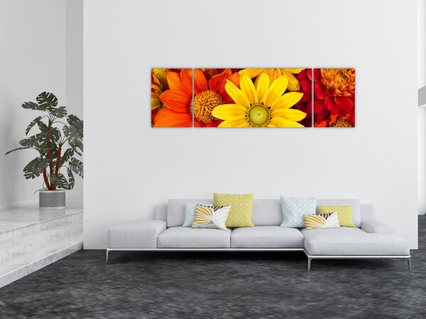 Obraz kwiatów (170x50 cm)