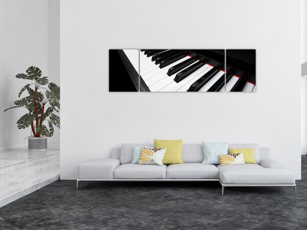 Obraz klawiszy fortepianu (170x50 cm)