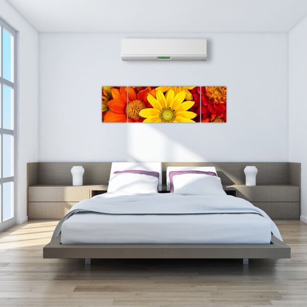 Obraz kwiatów (170x50 cm)