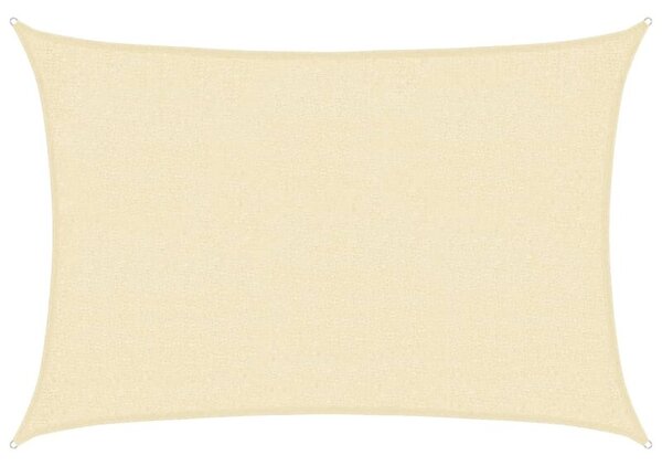 Żagiel przeciwsłoneczny, 160 g/m², kremowy, 2x3 m, hdpe