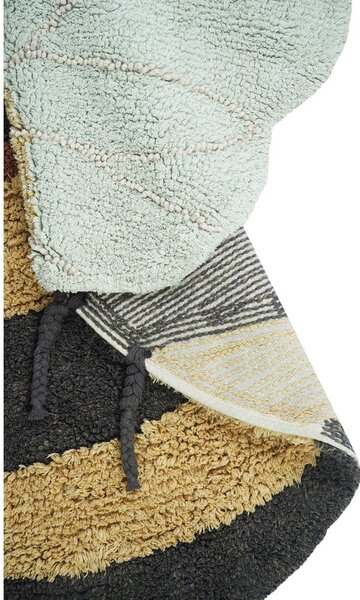 Żółty bawełniany dywan dziecięcy tkany ręcznie odpowiedni do prania 115x150 cm Bee – Lorena Canals