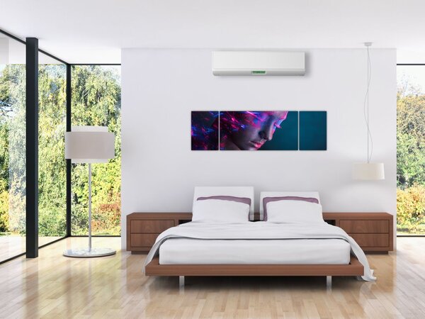 Błyszczący obraz kobiety (170x50 cm)