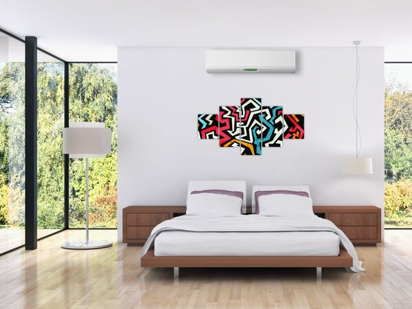 Obraz abstrakcji graficznej (125x70 cm)
