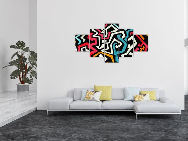 Obraz abstrakcji graficznej (125x70 cm)