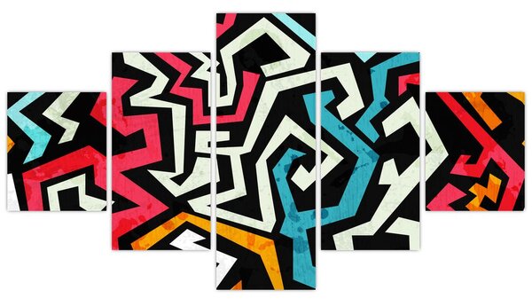 Obraz abstrakcji graficznej (125x70 cm)